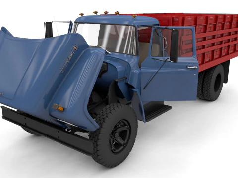 International Loadstar 1600 Giant Grain Truck 1974 3D Model