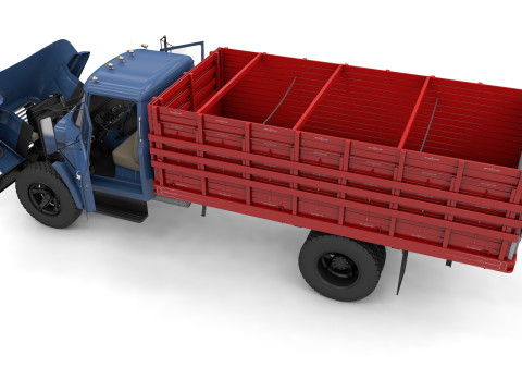 International Loadstar 1600 Giant Grain Truck 1974 Model 3D
