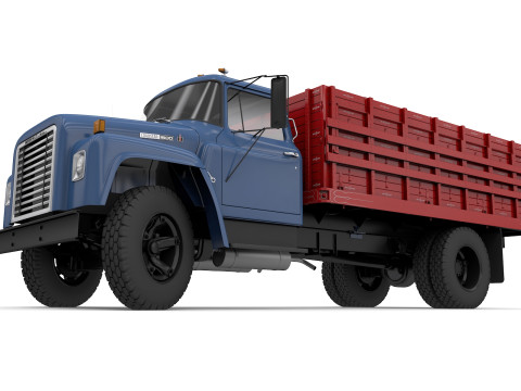International Loadstar 1600 Giant Grain Truck 1974 Model 3D