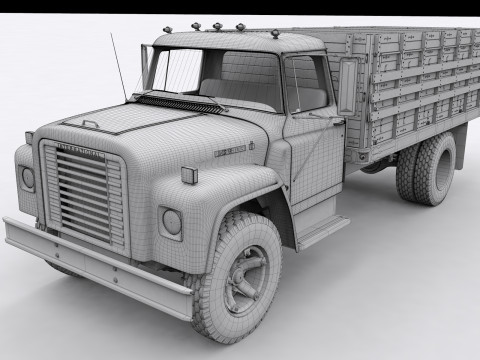 International Loadstar 1600 Giant Grain Truck 1974 Model 3D