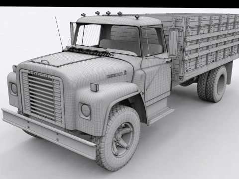 International Loadstar 1600 Giant Grain Truck 1974 3D Model