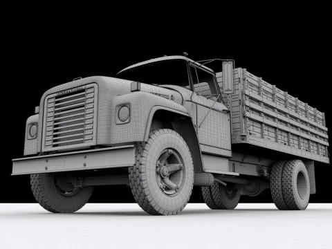 International Loadstar 1600 Giant Grain Truck 1974 3D Model