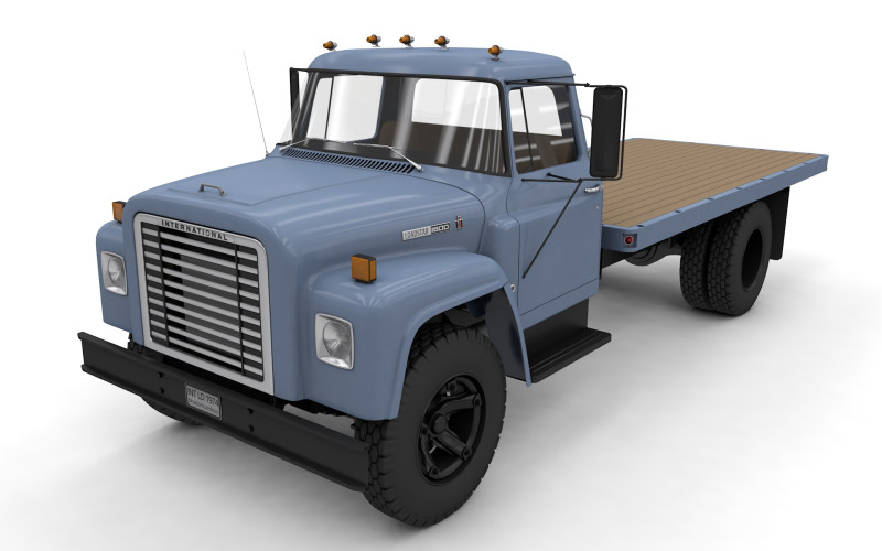 International Loadstar 1600 Flatbed Truck 1974 3Dモデル .c4d .max .obj .3ds .fbx .stl .blend 