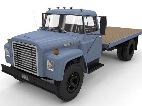 International Loadstar 1600 Flatbed Truck 1974 3D 모델