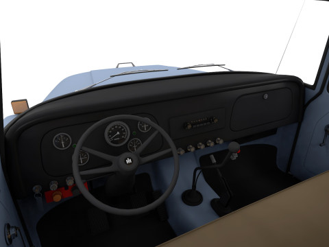 International Loadstar 1600 Flatbed Truck 1974 3Dモデル