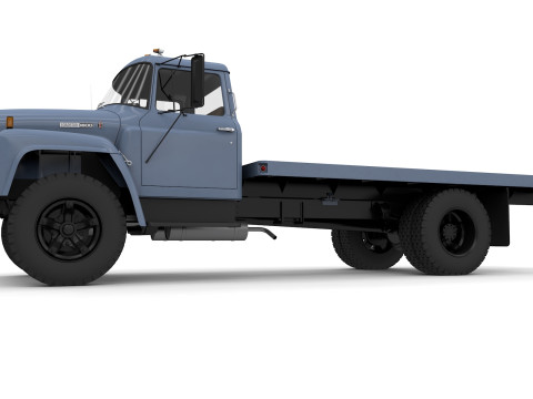 International Loadstar 1600 Flatbed Truck 1974 3Dモデル
