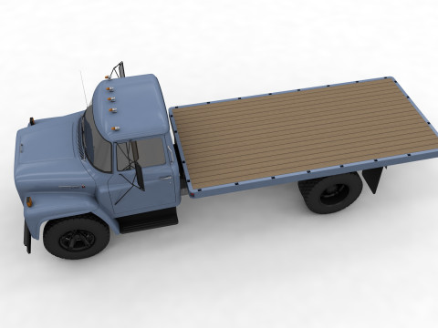 International Loadstar 1600 Flatbed Truck 1974 3Dモデル