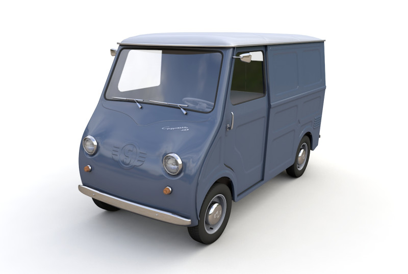 Goggomobil TL250 Transporter Van 1956 Modello 3D .c4d .max .obj .3ds .fbx .stl .blend 