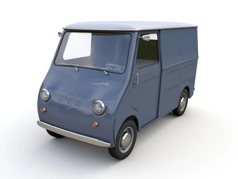 Goggomobil TL250 Furgone trasportatore 1956 Modello 3D