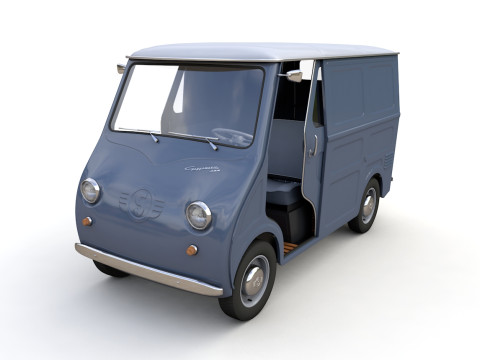 Goggomobil TL250 Transporter Van 1956 Modello 3D