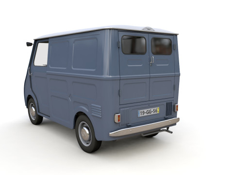 Goggomobil TL250 Transporter Van 1956 Modello 3D