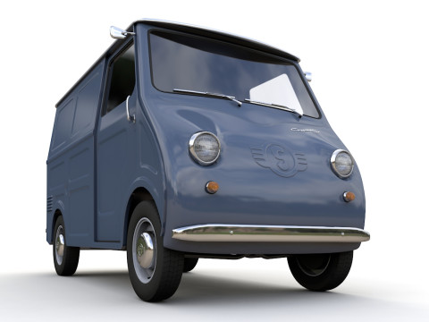 Goggomobil TL250 Transporter Van 1956 Modello 3D