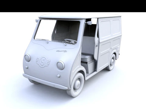 Goggomobil TL250 Fourgon Transporteur 1956 Modèle 3D