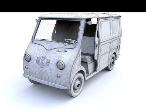 Goggomobil TL250 Transporter Van 1956 Modello 3D