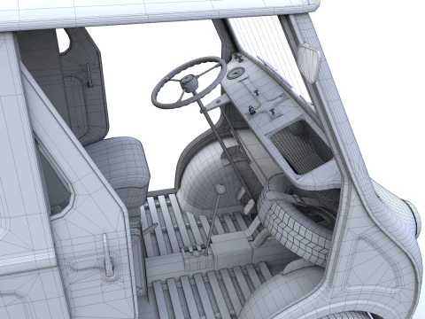 Goggomobil TL250 Fourgon Transporteur 1956 Modèle 3D