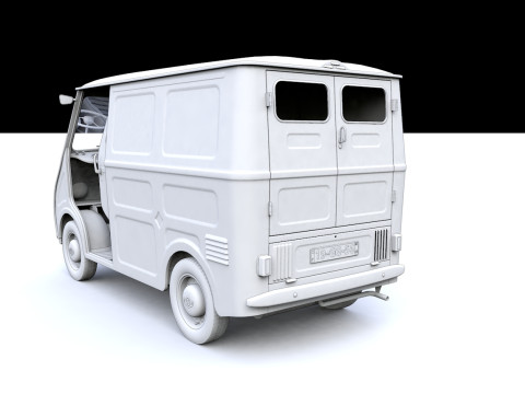 Goggomobil TL250 Transporter Van 1956 Modello 3D