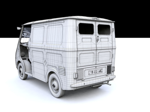 Goggomobil TL250 Transporter Van 1956 Modello 3D