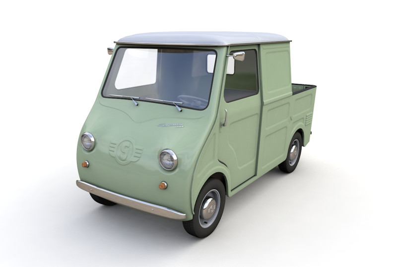 Goggomobil TL250 Transporter Pickup 1956 Modello 3D .c4d .max .obj .3ds .fbx .stl .blend 
