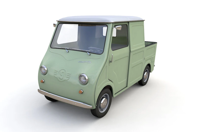 Goggomobil TL250 Transporter Pickup 1956 3D Model .c4d .max .obj .3ds .fbx .stl .blend 