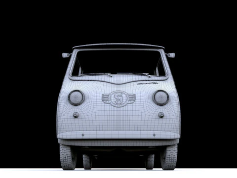 Goggomobil TL250 Transporter Pickup 1956 3D Model