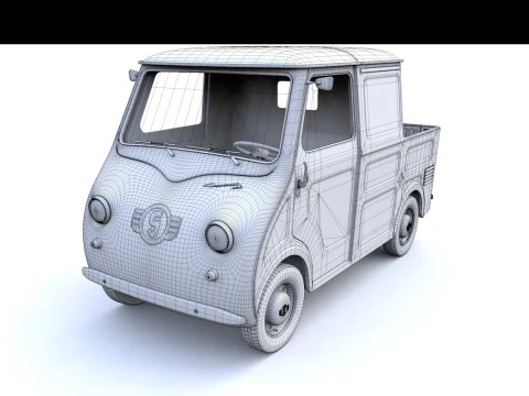 Goggomobil TL250 Transporter Pickup 1956 3D Model