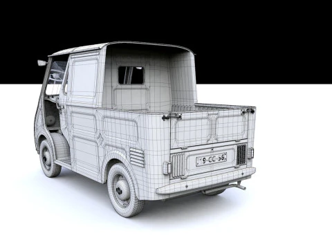 Goggomobil TL250 Transporter Pickup 1956 3D Model