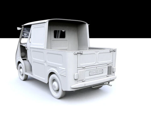 Goggomobil TL250 Transporter Pickup 1956 3D Model
