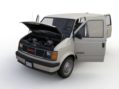 GMC Safari Wagon 1987 3D Model