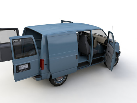 GMC Safari Wagon 1987 3D Model