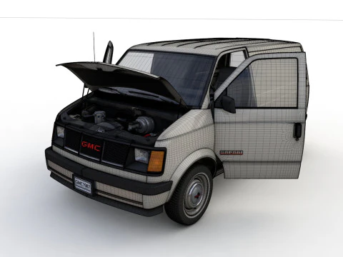GMC Safari Wagon 1987 3D Model