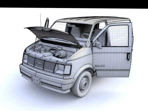 GMC Safari Wagon 1987 3D Model