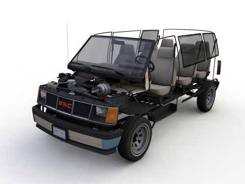 GMC safari van 1987 3D Model