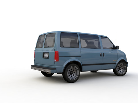 GMC safari van 1987 3D Model
