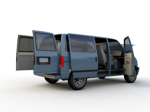 GMC safari van 1987 3D Model