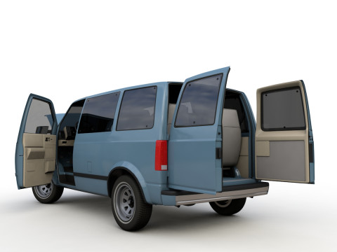 GMC safari van 1987 3D Model