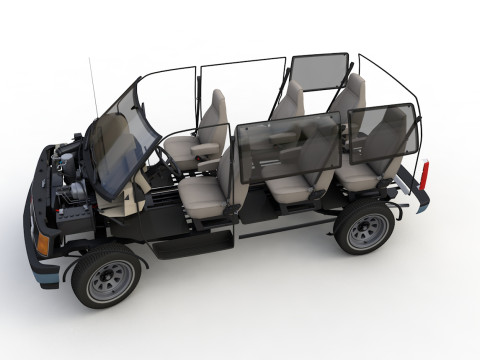 GMC safari van 1987 3D Model