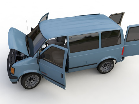 GMC safari van 1987 3D Model