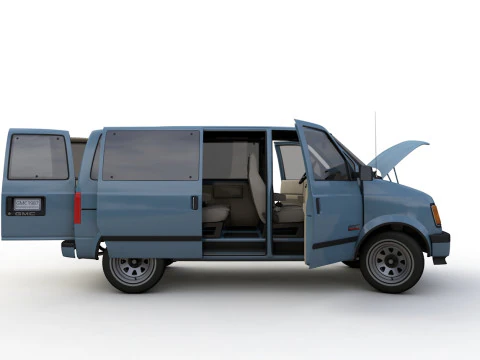GMC safari van 1987 3D Model