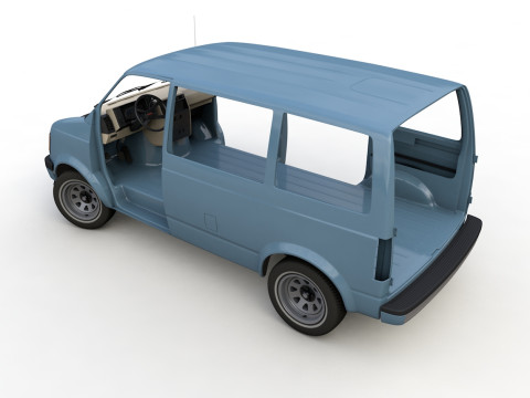 GMC safari van 1987 3D Model