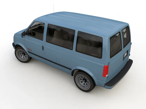 GMC safari van 1987 3D Model