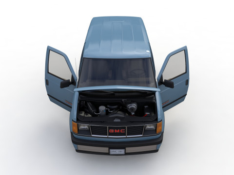 GMC safari van 1987 3D Model
