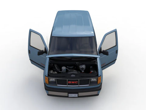 GMC safari van 1987 3D Model