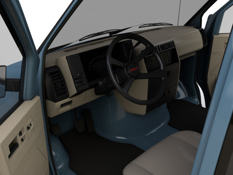 GMC safari van 1987 3D Model