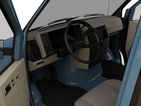 GMC safari van 1987 3D Model