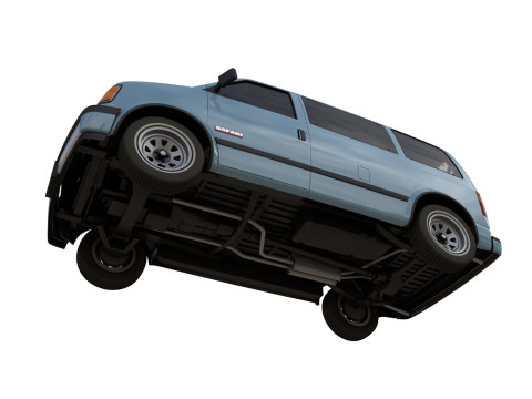GMC safari van 1987 3D Model
