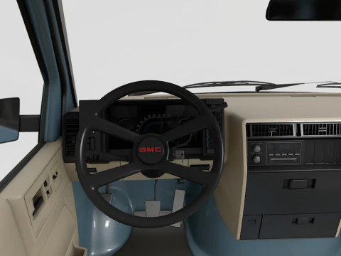 GMC safari van 1987 3D Model