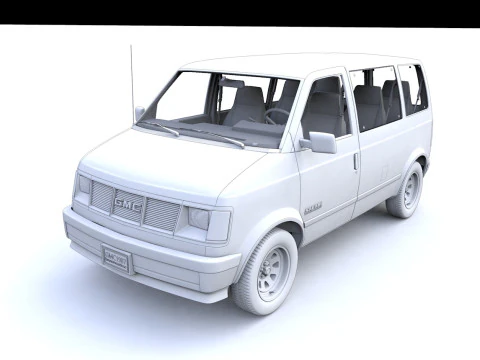 GMC safari van 1987 3D Model