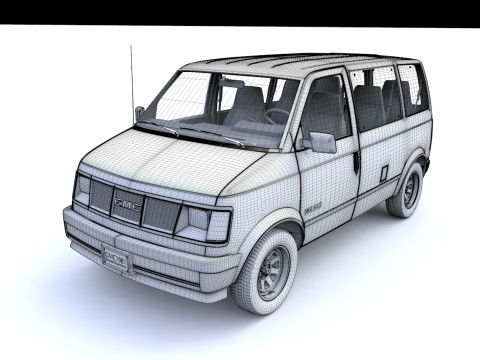 GMC safari van 1987 3D Model