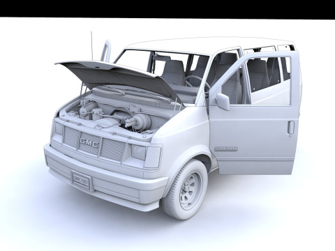 GMC safari van 1987 3D Model