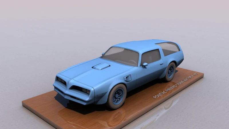 Pontiac Firebird Trans AM Type K 1977 3D Print Model .c4d .max .obj .3ds .fbx .stl .blend 